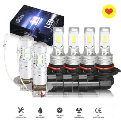 适用于讴歌 NSX 1991 1992 1993 1994 9005 9006 H3 LED 车头灯套件 Hi Lo 雾灯 — 第 1/4 张图片