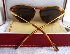 New Cartier Lumen Occhiali Lunettes Brillen Gold Plated 52mm Sunglasses - Picture 1 of 14