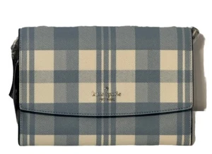 Kate Spade Umhängetasche blau und weiß Gingham kleine Handtasche - Bild 1 von 8