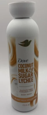 Jabón corporal limpiador de leche vegetal Dove coco y lichi para piel hidratada...  Foto 1 de 2