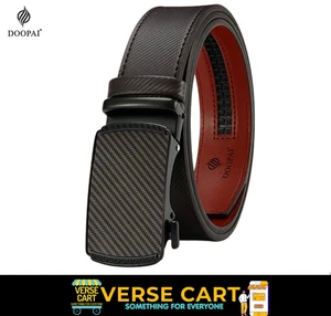 Mens Italian Leather Belt Belts Real New Sliding Buckle Trouser Black Blue - Picture 1 of 16