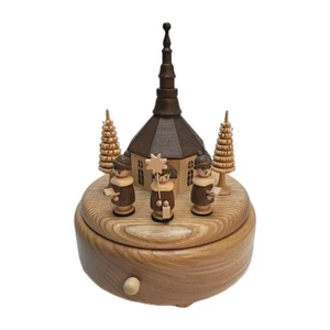 Spieldose Seiffener Kirche natur - DREGENO Erzgebirge -Rarität- NEU & OVP - Bild 1 von 2