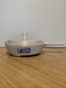 Corning Ware The Amana Radarange Browning Skillet Blue Microwave Colonial House - Picture 1 of 14