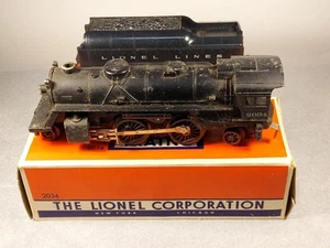 Lionel Postwar 2034 2-4-2 Steam Engine & 1130T Tender w/Boxes Untested - Picture 1 of 20