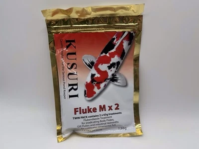 KUSURI FLUKE-M 130g Gill & Skin Treatment Koi Pond 5% Flubendazole USA SHIPPED - Image 1 of 3