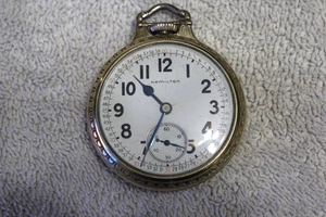 Hamilton 992b Taschenuhr 1948 16er 21j B.O.C. Hebelset Eisenbahnqualität - Bild 1 von 5