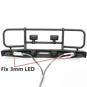 Front Bumper with Spotlight RC Car upgrade modify Parts For for AXIAL SCX-24 C10 - Picture 1 of 5