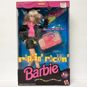 Vintage 1991 Rappin' Rockin' Barbie Puppe #3248 Hip Hop Ghettoblaster NEU VERSIEGELT - Bild 1 von 7