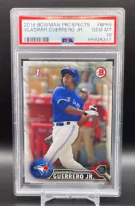 VLADIMIR GUERRERO JR 2016 BOWMAN PROSPECTS #BP55 1ST ROOKIE PSA 10 Blue Jays - Picture 1 of 2