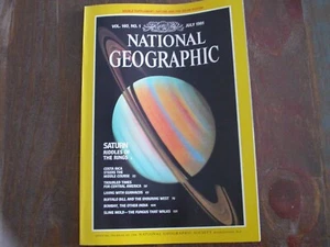National Geographic Magazine, Vol. 160 No. 1, July 1981. Saturn-MAP INCLUDED! - Picture 1 of 8