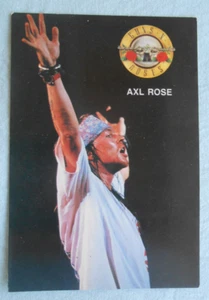 AXL ROSE POSTCARD / CARTOLINA /Guns n' Roses/Slash/heavy metal/rock/Van Halen - Imagen 1 de 2