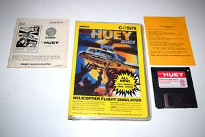 Disco de videojuego de computadora Super Huey UH-IX Amiga completo en caja - Imagen 1 de 1