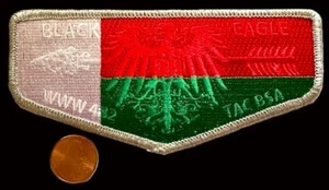 BOY SCOUT OA BLACK EAGLE 482 TRANSATLANTIC ARMY MADAGASCAR FLAG FLAP - Picture 1 of 4