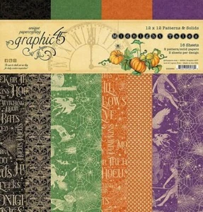 GRAPHIC 45 "MIDNIGHT TALES 12X12 PATTERN/SOLID PAPER PAD RETIRED SCRAPJACK'S PL. - Picture 1 of 9