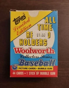 1985 Woolworth All-Time Record Holders Complete 44-Card Set * Aaron Ruth Gooden - Picture 1 of 2
