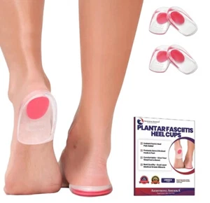 Fersenschalen Plantarfasziitis Einlagen (2 Paar) Silikon Fersenpolster für Frauen oder... - Bild 1 von 9