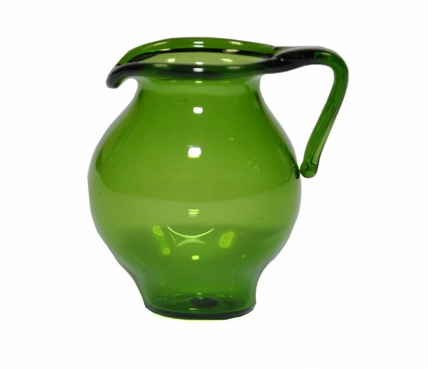 Dollhouse Green Glass Pitcher, Miniature Transparent Pitcher, Dollhouse Kitchen - Image 1 of 1