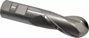 Hertel 1-1/8" Diam, 2-1/4" LOC, 2 Flute High Speed Steel Ball End Mill Uncoat... - Picture 1 of 4