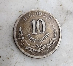 Mexico Second Republic 1887 10 Centavos Do C Mintage 81,000 - Picture 1 of 2