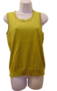 Talbot Pima Cotton Sleeveless Sweater Vest Round Neck Peagreen Medium NWT - Picture 1 of 9