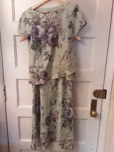 Vestido para mujer Jessica Howard talla 12 diseño crepe floral solo limpieza en seco - Imagen 1 de 7