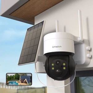 4MP FUNK WLAN ÜBERWACHUNGSKAMERA Outdoor WIFI IP HD PTZ CAMERA Set 360°PTZ AUßEN - Bild 1 von 10