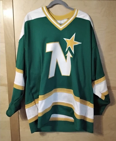MIKE MODANO MINNESOTA NORTH STARS #9 Vintage 1980s Jersey DALLAS =SIZE XL= Cover