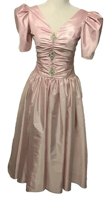 Vestido de hadas formal vintage años 50 para mujer talla pequeña graduación rosa princesa campana sureña Foto 1 de 4