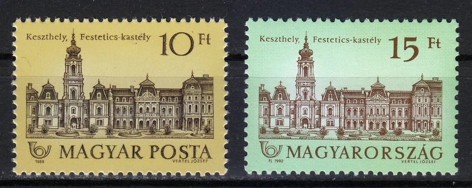 Hungary 1989,1992 MNH Mi 4009, 4194 Sc 3030-3031 Festetics Baroque Castle ** - Image 1 of 1