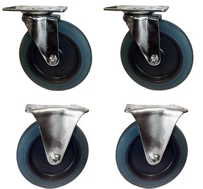 CASTERHQ Rubbermaid Cart Casters - 5" Non-marking Wheel for 4400, 4401, 4500, 4505, 4525