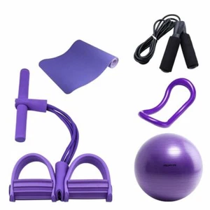 Purple Yoga Fitness Kit Yoga Ring Mat Ball Skipping Rope Exercise Fast Shipping - Picture 1 of 5