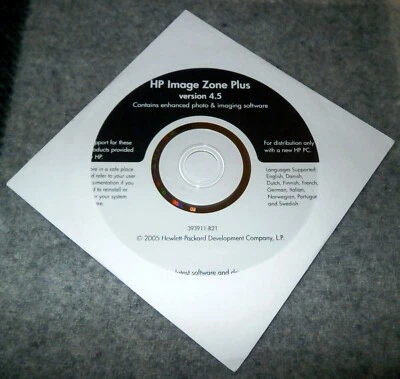 2005 HP Image Zone Plus Disc | NEW & UNUSED | Version 4.5 | 393911-B21 - Image 1 of 2
