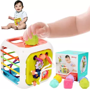 Baby Toys Montessori Toys 6-12 Months, 7 in 1 Montessori Toys Set with Pull Stri - Picture 1 of 12