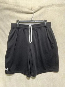 Under Armour Basketball Shorts Mens XL Black Solid Drawstring Pockets - Picture 1 of 8