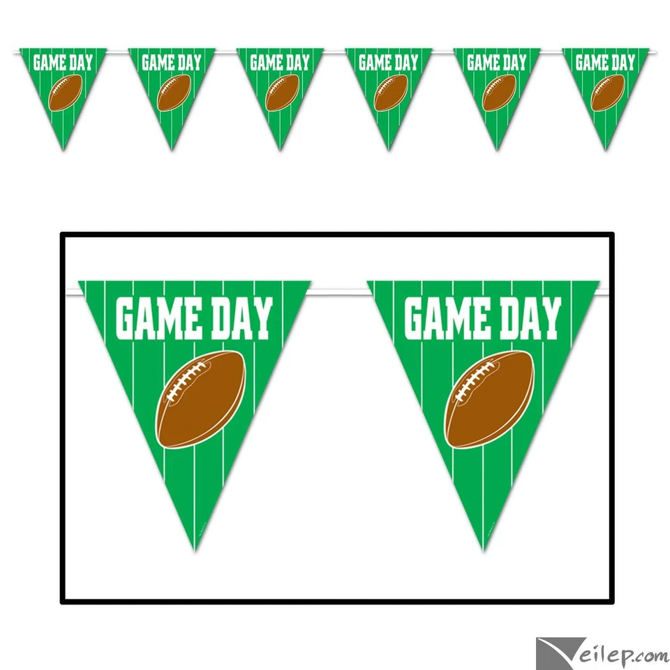 Banderín gigante Beistle Beistle día del juego de fútbol americano 12' pancarta de plástico, bro... Foto 1 de 1