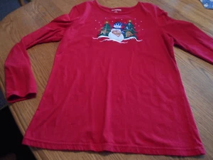 Mujer Talla M (8-10) Rojo Feo Fiesta de Navidad Muñeco de Nieve Camiseta - Imagen 1 de 5