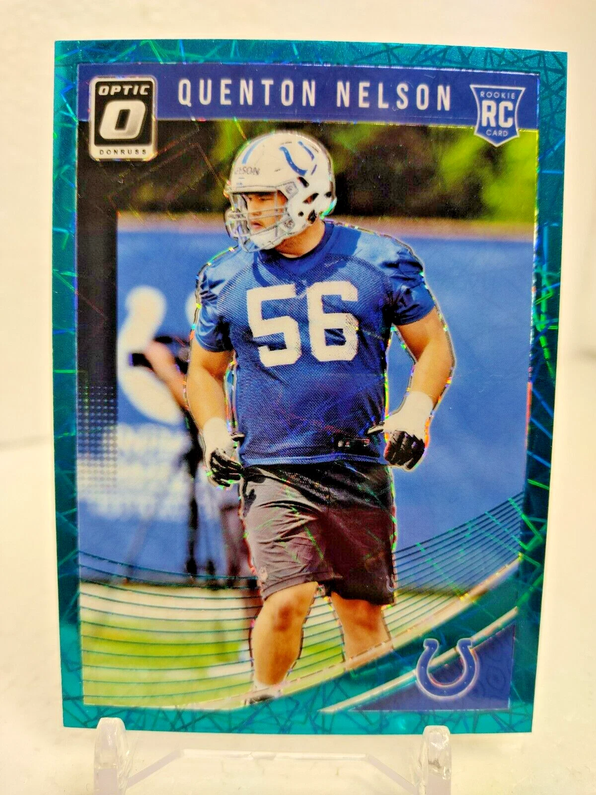 QUENTON NELSON Teal Velocity Prizm 2018 Panini Donruss Optic ROOKIE #101 Colts