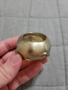 Antique Louis Comfort Tiffany Art Glass Salt with Pigtail Decoration - Picture 1 of 7