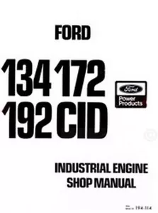 Manual de servicio de motor industrial Ford 134 172 192 CID - Imagen 1 de 1
