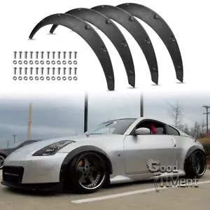Arcos de rueda flexibles extra anchos acampanados guardabarros mate 4,5" para Nissan 350z 370z - Imagen 1 de 16