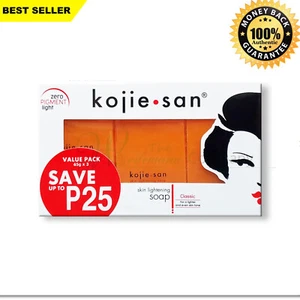 Original Kojie San Skin Lightening Kojic Acid Soap 65g x 3 Bars - Picture 1 of 2