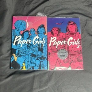 Paper Girls: Volumes 1 & 2 By Brian K. Vaughan- Trade Paperback Graphic Novels - Picture 1 of 6