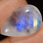 Natural Rainbow Moonstone Pear Shape Cabochon Gemstone 16.5 Ct 21X14X6mm EE46416