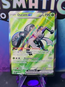 Tarjeta Pokémon Durant ex 215/191 SV08 Surging Sparks Holo arte completo casi nueva juego de cartas coleccionables - Imagen 1 de 2