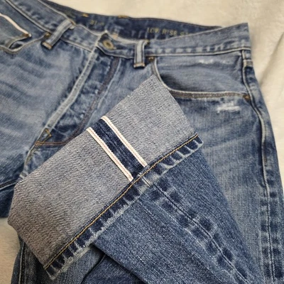 Jeans Gap 1969 Kaihara ribete japonés denim tiro bajo recto Y2K 2009 Foto 1 de 4