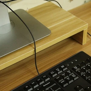 (Holz) Monitorständer Aus Holz 1 Etage Für Monitor Fernseher - Afbeelding 1 van 23