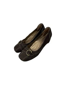 Joseph Seibel European Comfort Shoes Wedge Loafers Size 9/9.5 Brown Suede - Picture 1 of 9