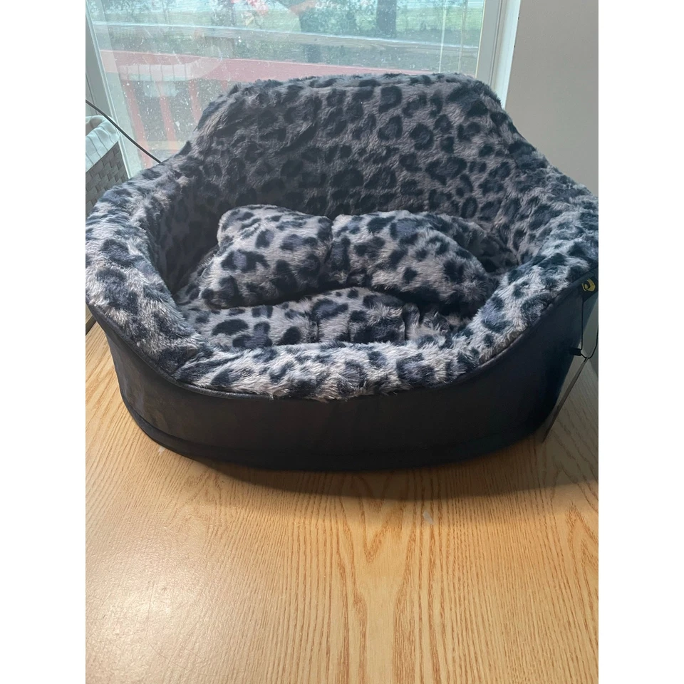 Nueva cama Precious Tails de lujo para mascotas perros gris marino animal prt 20”x16” y 4”x9” Foto 1 de 4