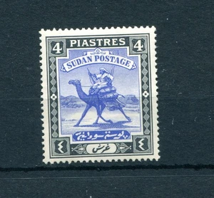 Sudan 1936 SG44c 4p Ultramarine & Black , Mint Hinged, Chalk Surfaced - Picture 1 of 2