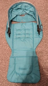 Oyster Max Tandem Seat Colour Pack Seat Liner and Hood in Turquoise Blue - Picture 1 of 4